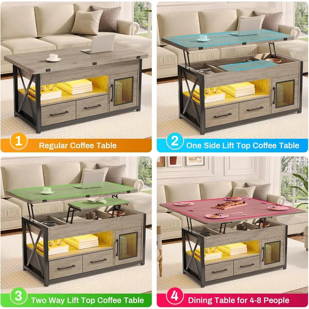 Coffee Table - Rustic Lift Top Coffee Table