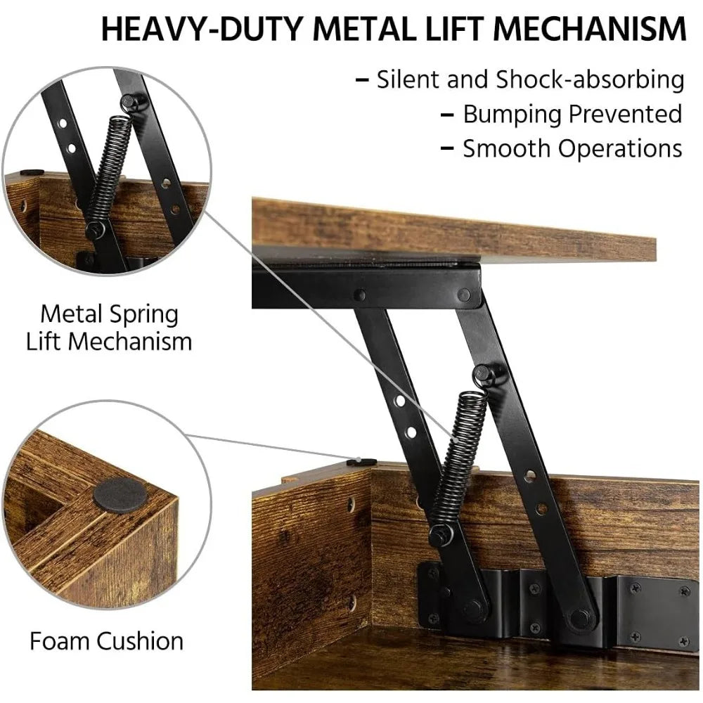 Coffee Table - Rustic Lift Top Coffee Table