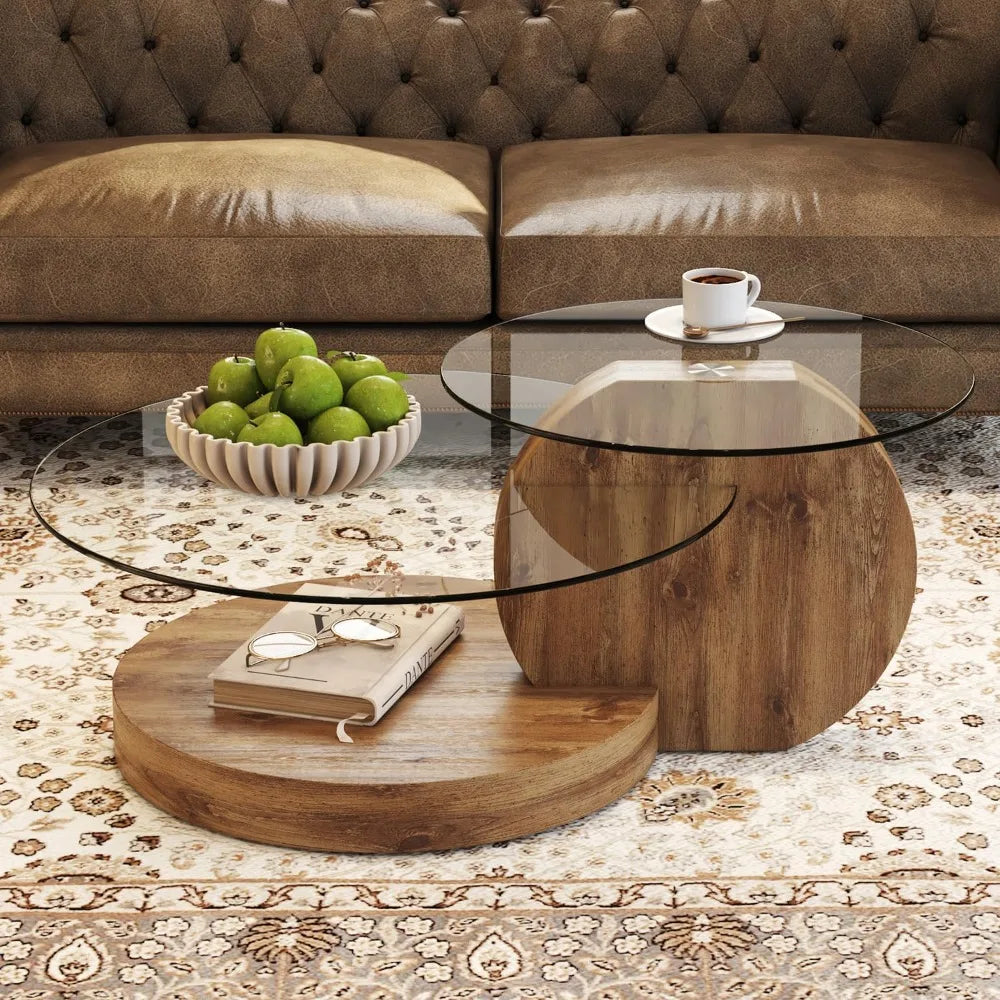 Coffee Table - Modern 3-Tier Glass Coffee Table