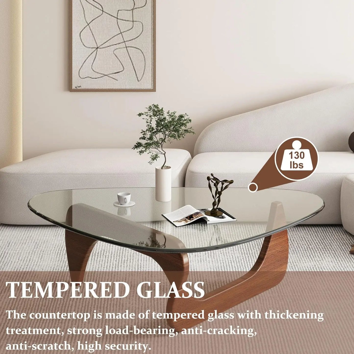 Coffee Table - Mid-Century Modern Glass Table