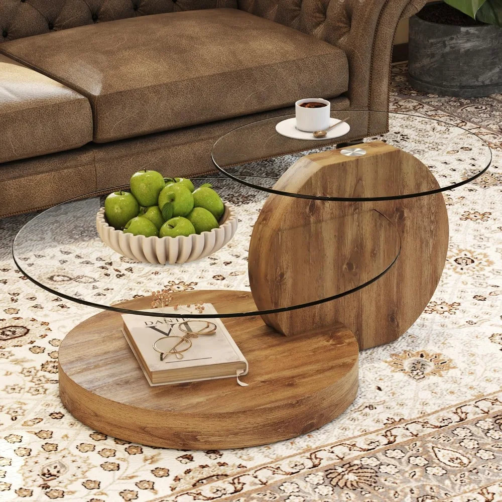 Coffee Table - Modern 3-Tier Glass Coffee Table
