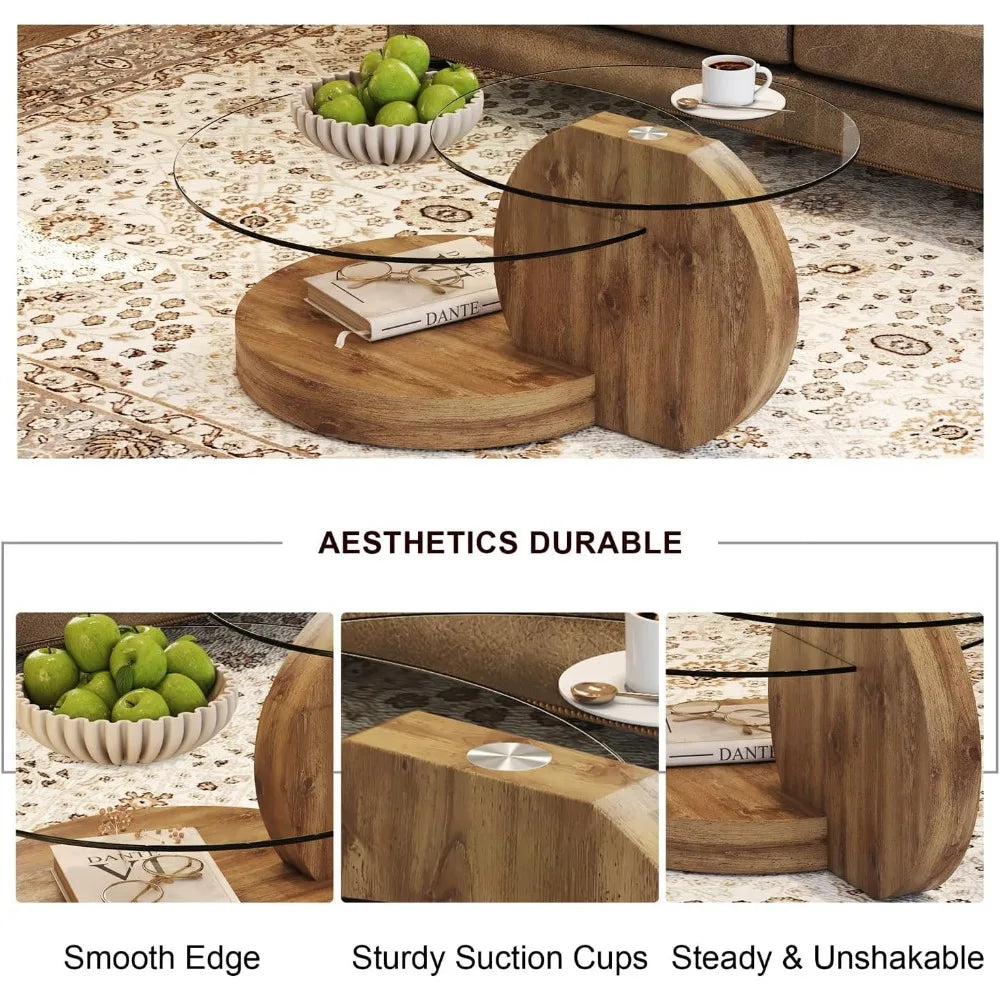 Coffee Table - Modern 3-Tier Glass Coffee Table