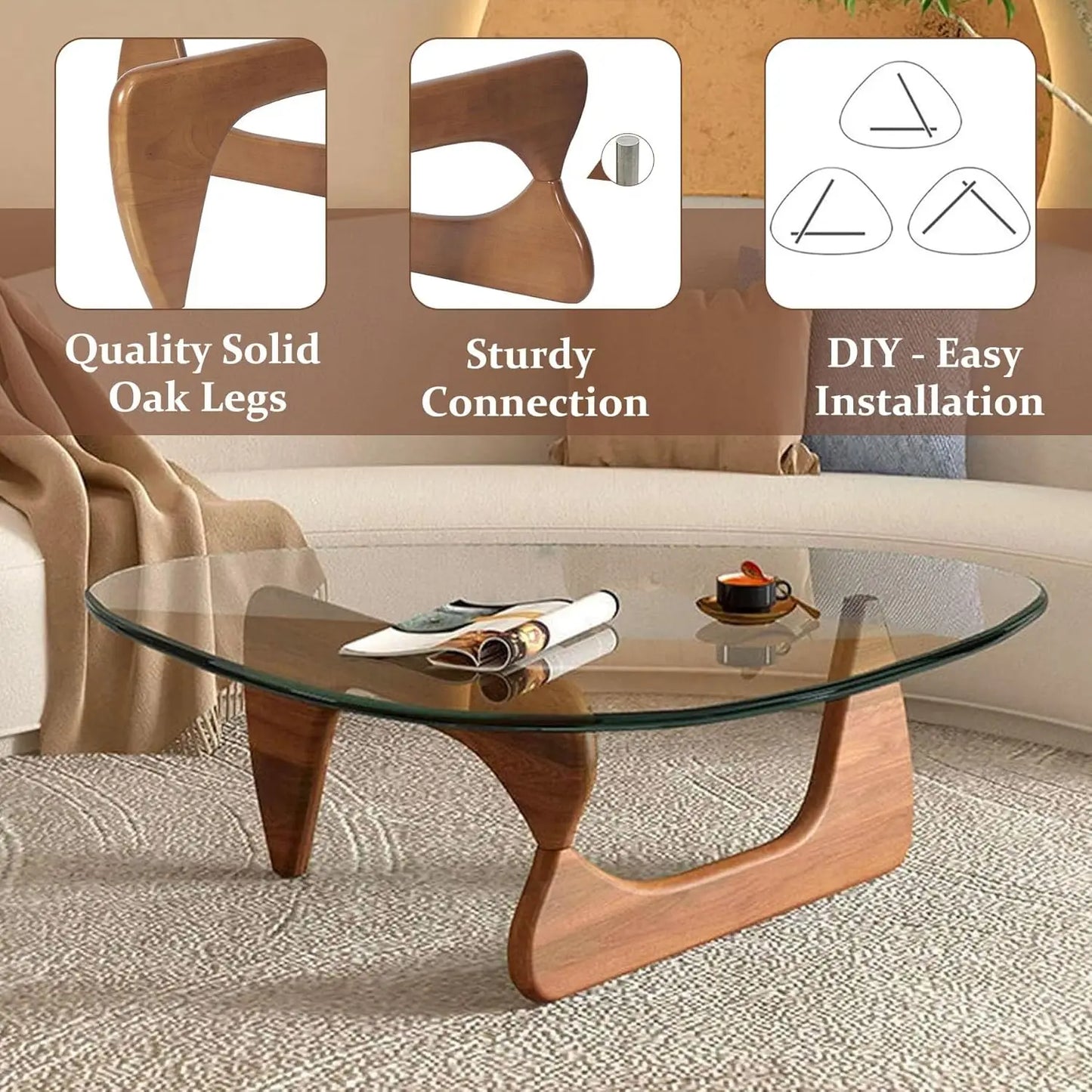 Coffee Table - Mid-Century Modern Glass Table