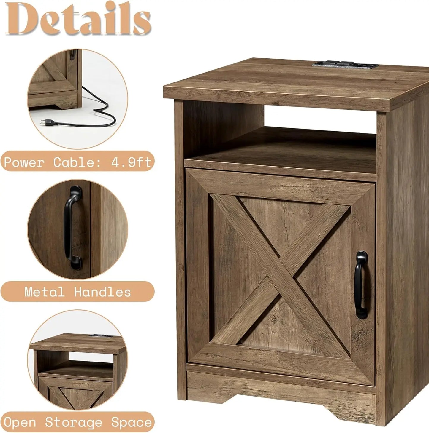 Coffee Table - Rustic Charge & Store Table Set
