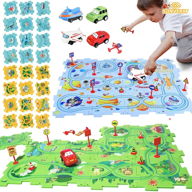 Cyber Monday Deal - Puzzle Racer Track Car Set