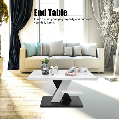 Coffee Table - Modern Durable Coffee Table with Shelf