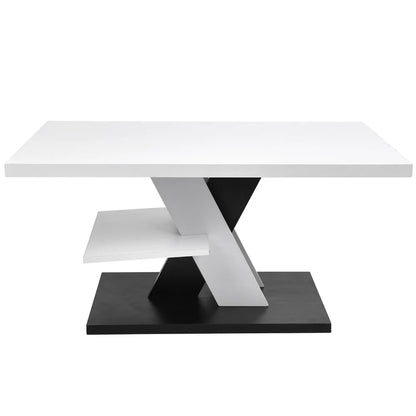 Coffee Table - Modern Durable Coffee Table with Shelf