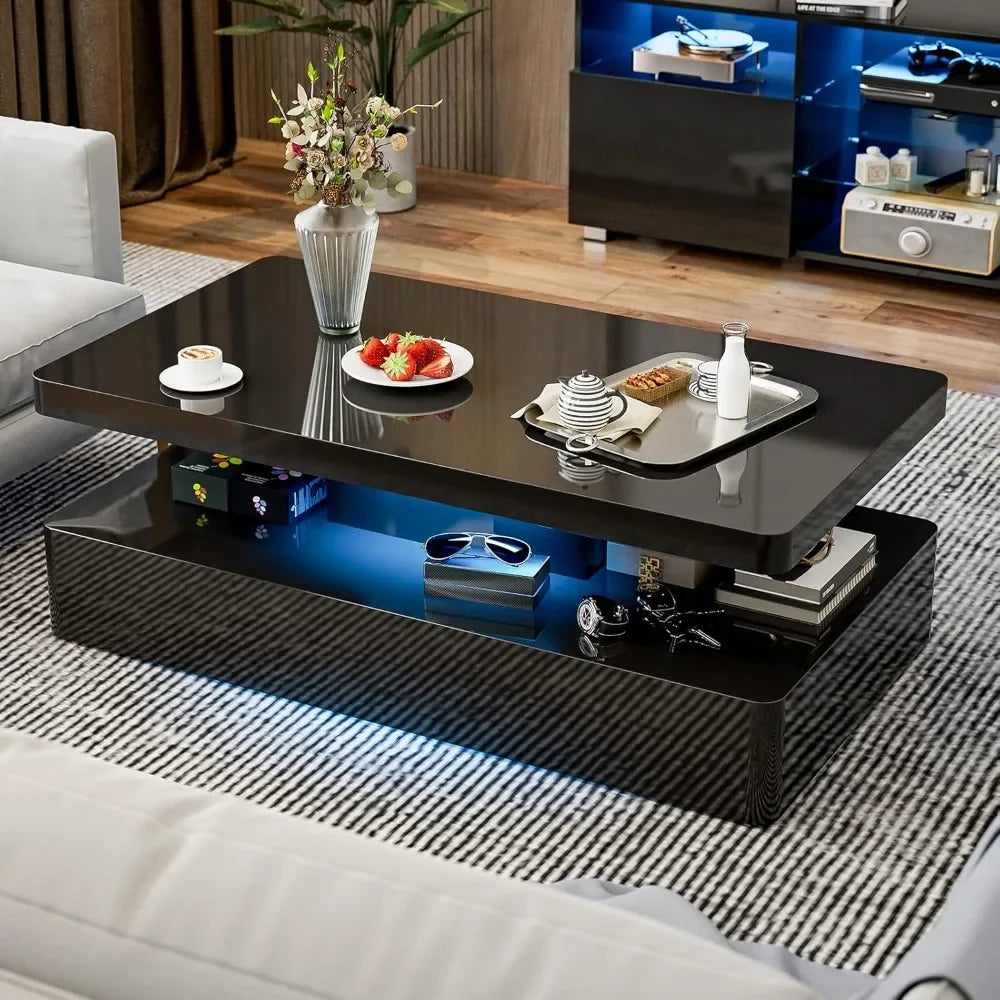 Coffee Table - LuxeGlow LED Coffee Table