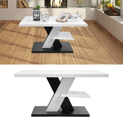 Coffee Table - Modern Durable Coffee Table with Shelf