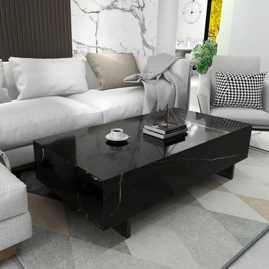 Coffee Table - Black Marble Lift Top Coffee Table