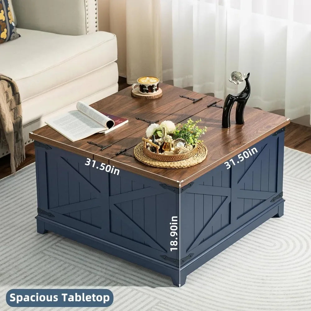 Coffee Table - Rustic Navy Farmhouse Coffee Table