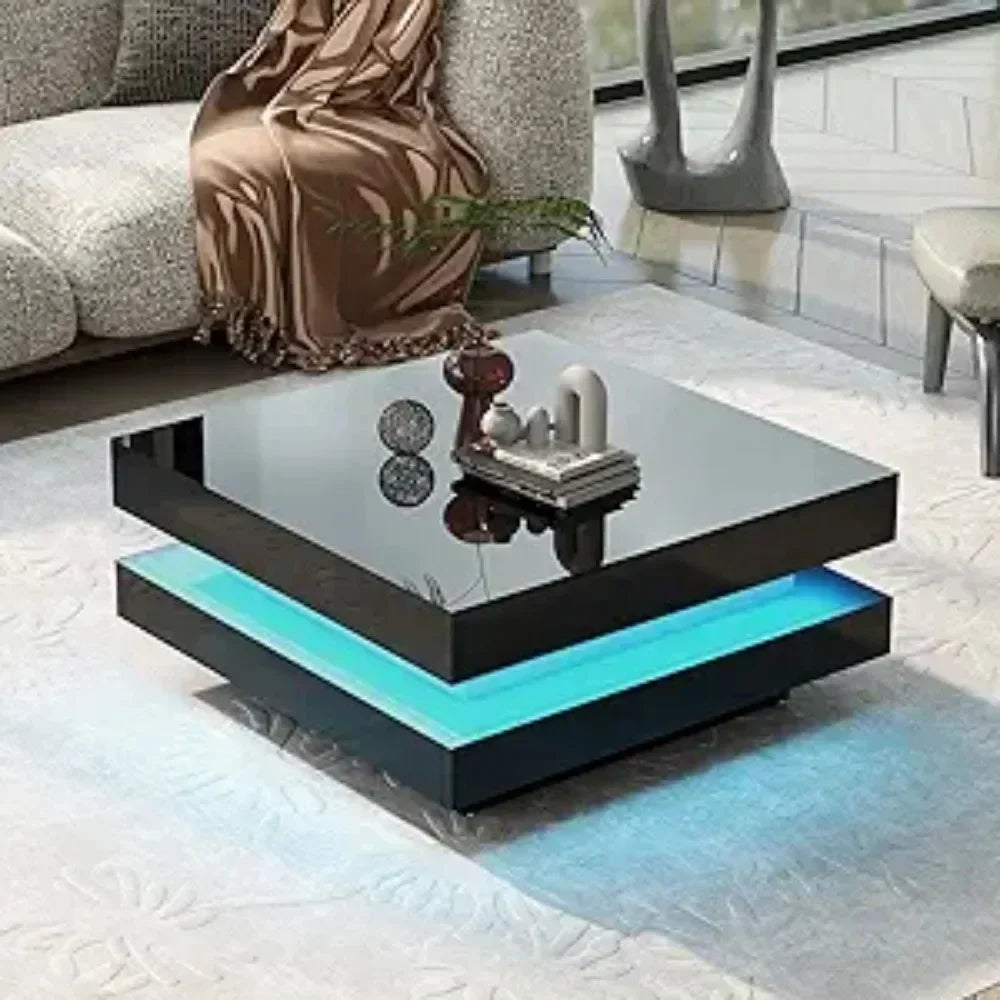 Coffee Table - Modern LED Coffee Table with Gloss Finish