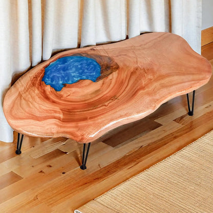 Coffee Table - Rustic Resin Wood Coffee Table