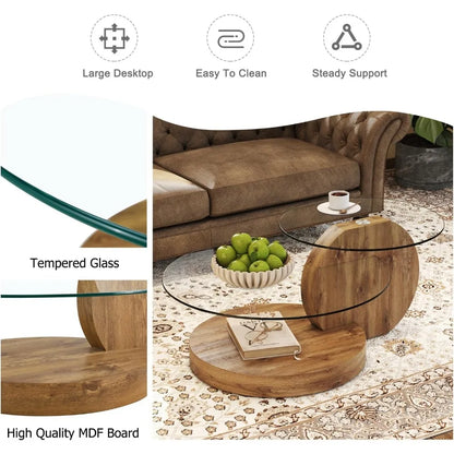 Coffee Table - Modern 3-Tier Glass Coffee Table