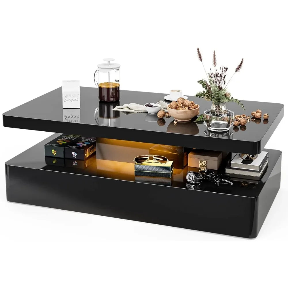 Coffee Table - LuxeGlow LED Coffee Table