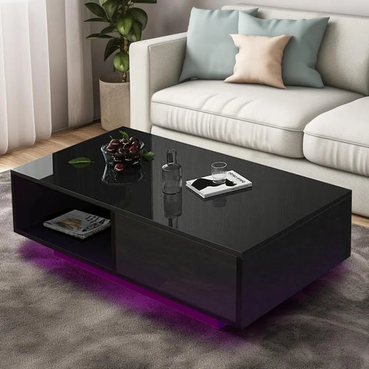 Coffee Table - Luxe Glow LED Coffee Table