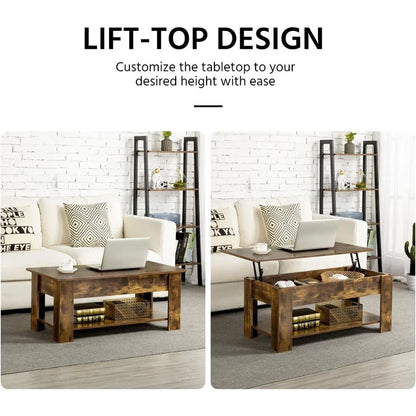 Coffee Table - Rustic Lift Top Coffee Table