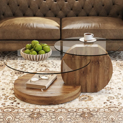 Coffee Table - Modern 3-Tier Glass Coffee Table