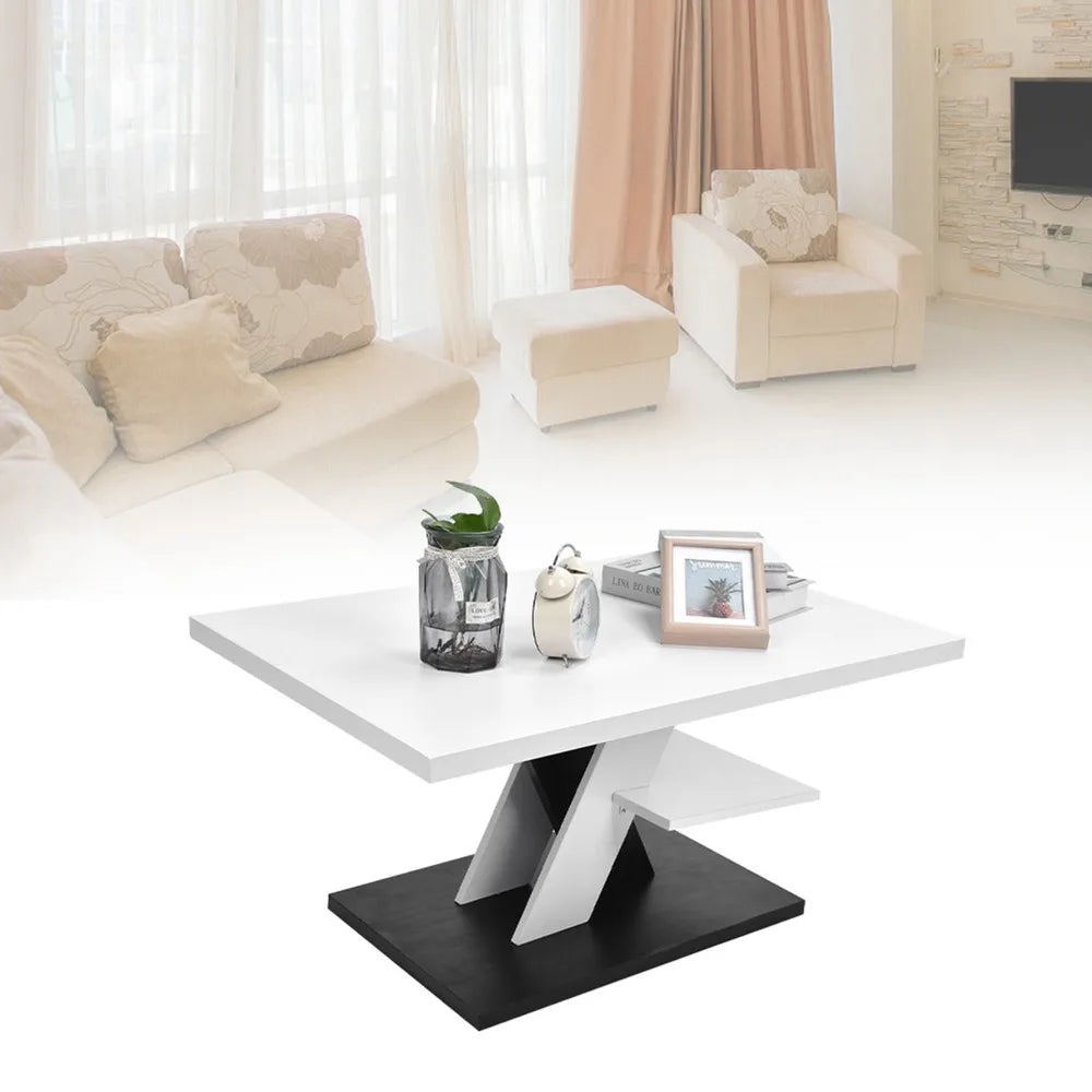 Coffee Table - Modern Durable Coffee Table with Shelf