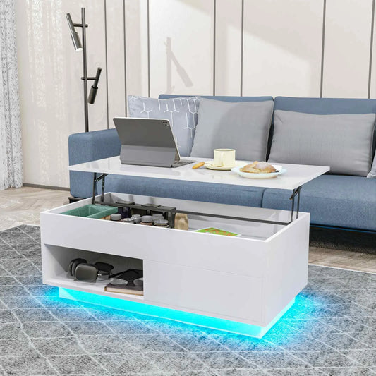 Coffee Table - LED Lift-Top Coffee Table Deluxe