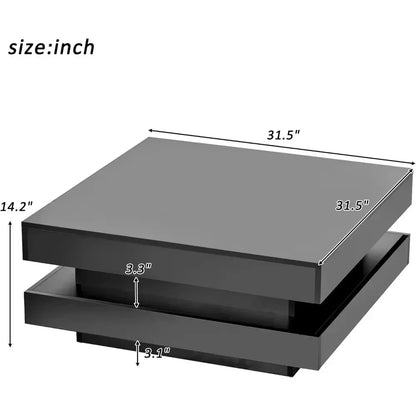 Coffee Table - Modern LED Coffee Table with Gloss Finish