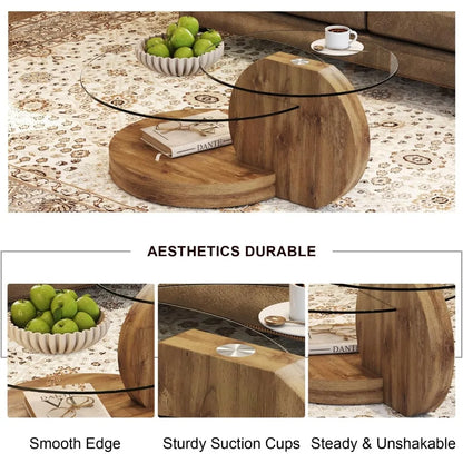 Coffee Table - Modern 3-Tier Glass Coffee Table