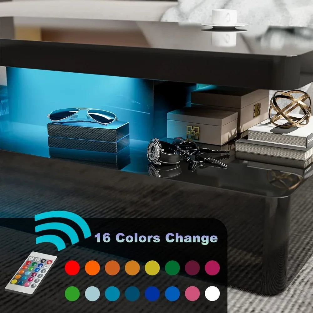 Coffee Table - LuxeGlow LED Coffee Table