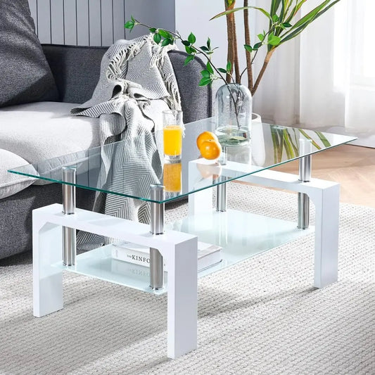 Coffee Table - Elegance Glass Living Room Coffee Table