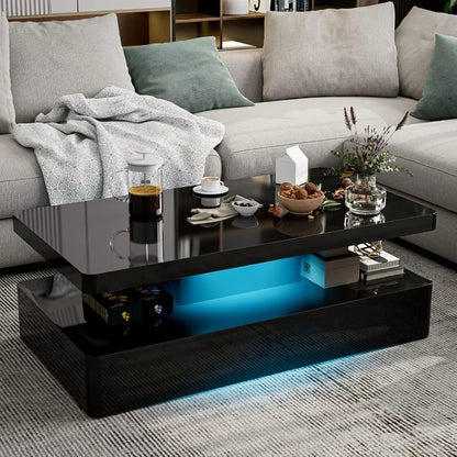 Coffee Table - LuxeGlow LED Coffee Table