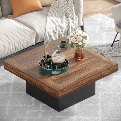Coffee Table - Rustic LED Coffee Table Charm
