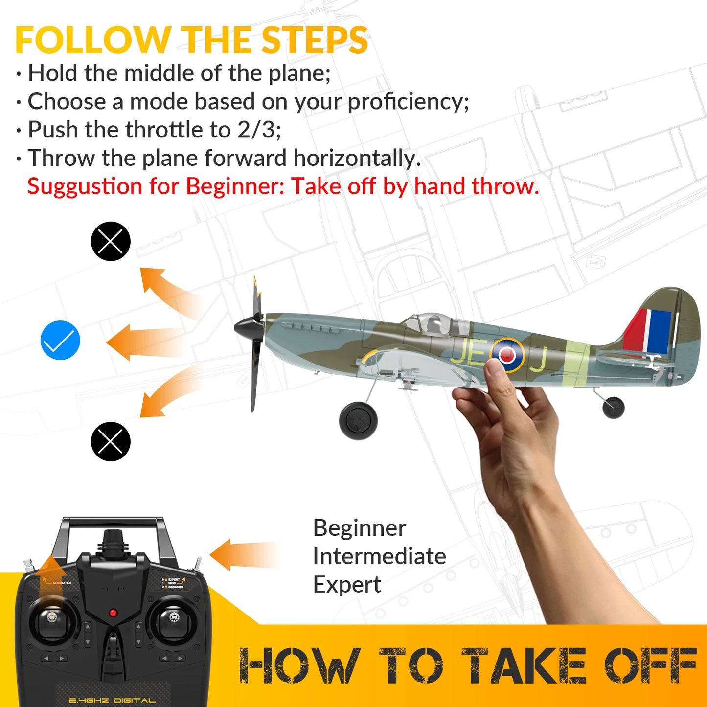 Spitfire RC Fighter Plane