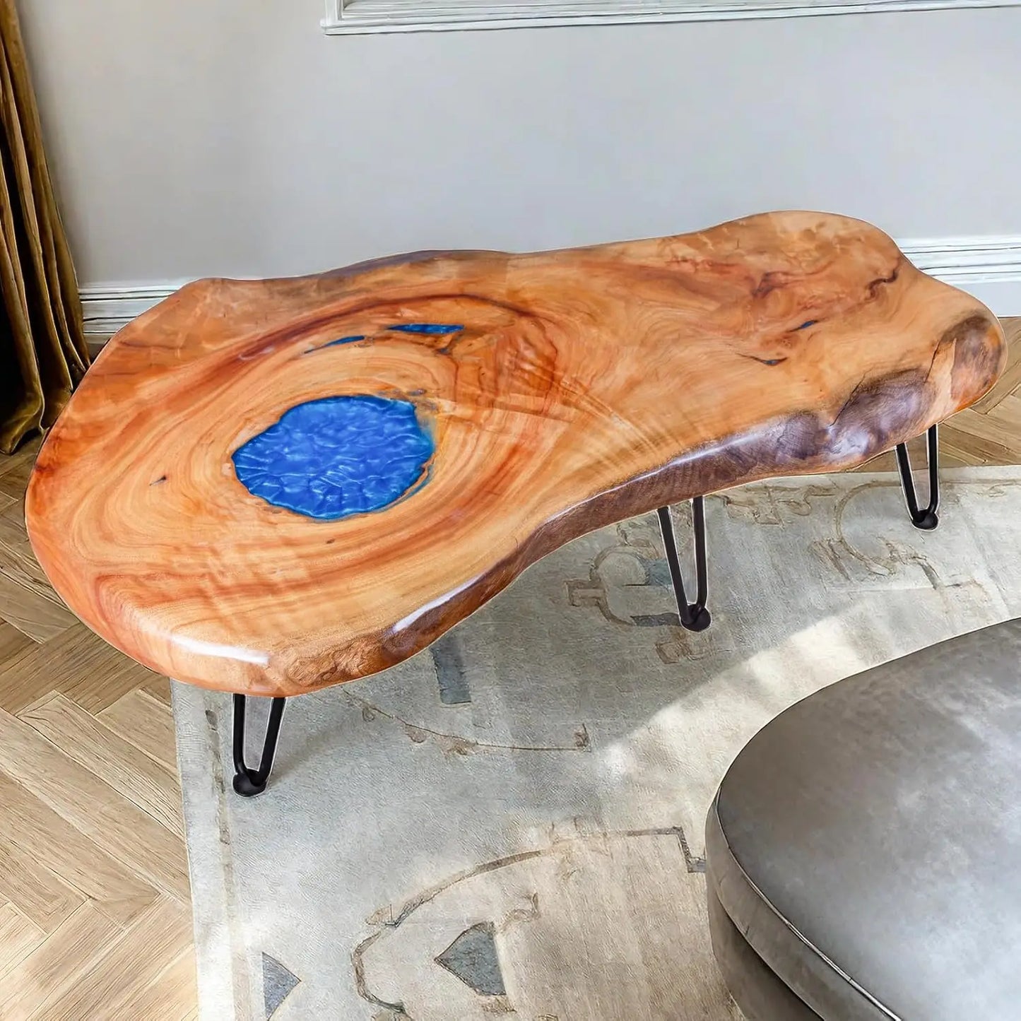 Coffee Table - Rustic Resin Wood Coffee Table